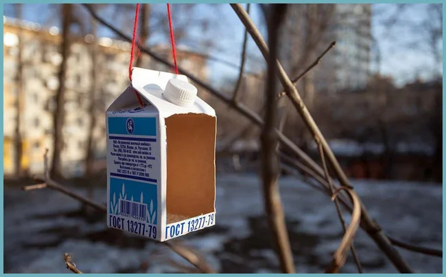 кормушка из тетро пака